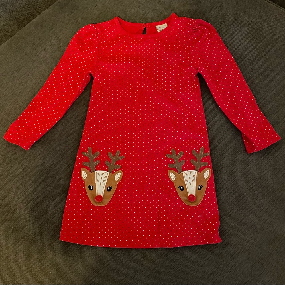 Adventure Wear by Copper Key Toddler Girl’s Christmas Tunic Red Dress Size 4T
